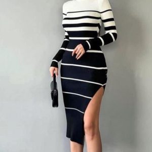 VESTIDO DE RAYAS CANALÉ